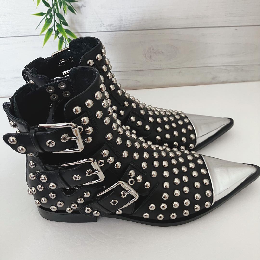 【極美品】Jeffrey Campbell Trespassスタッズ付きブーツ