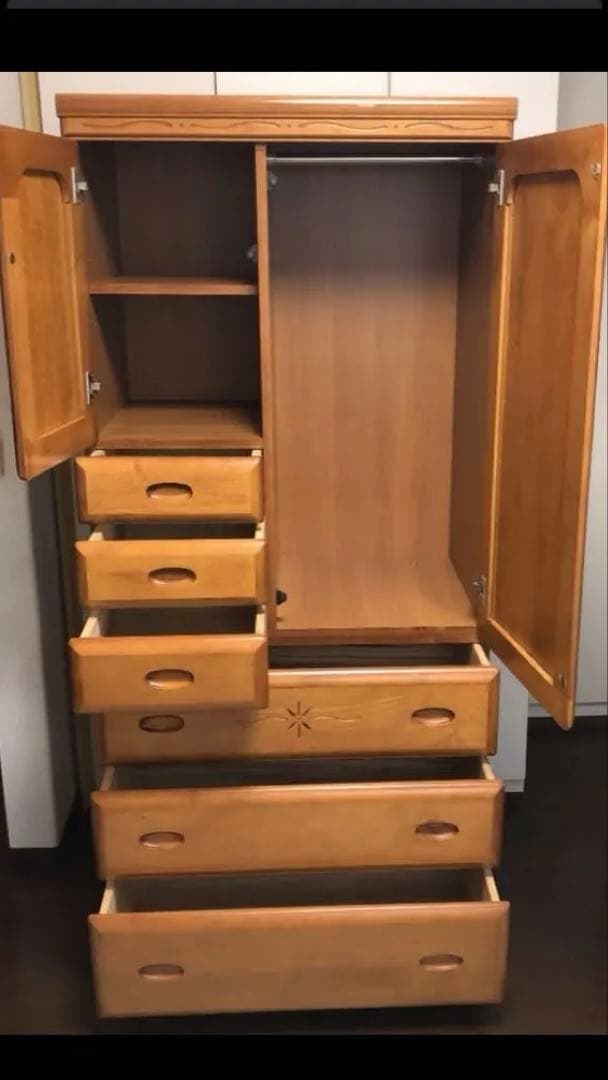 『Yoshi』タンス　ベビーダンス　ハニーベル　光家具　上下段セットの上段