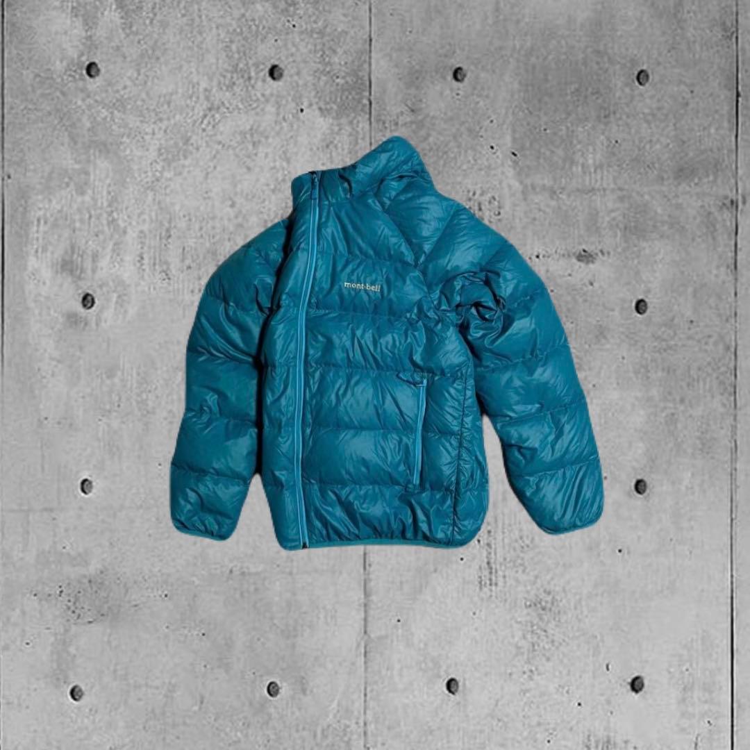 【今季注目カラー】mont-bell ダウンジャケット M ブルー 肉厚