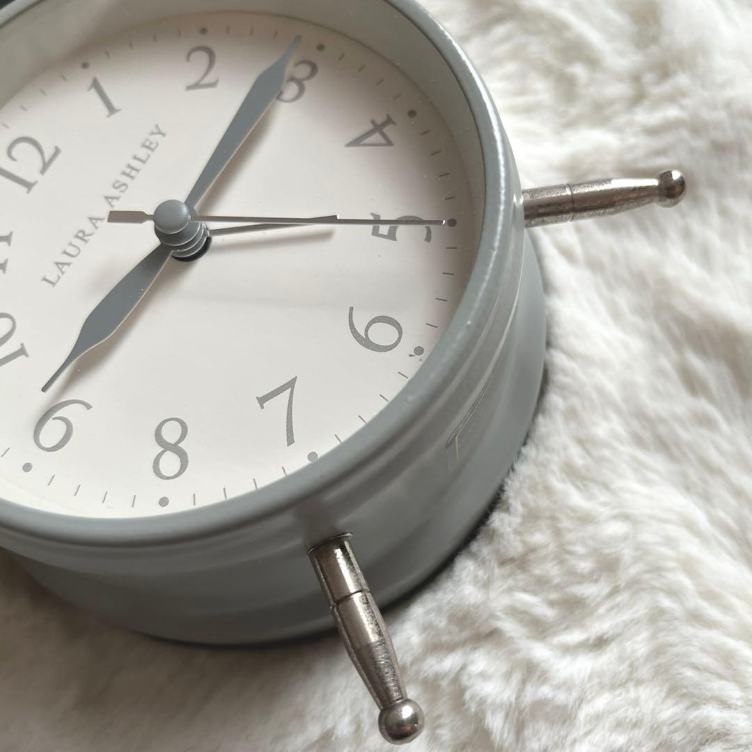 ローラアシュレイ　目覚まし時計　グレー
