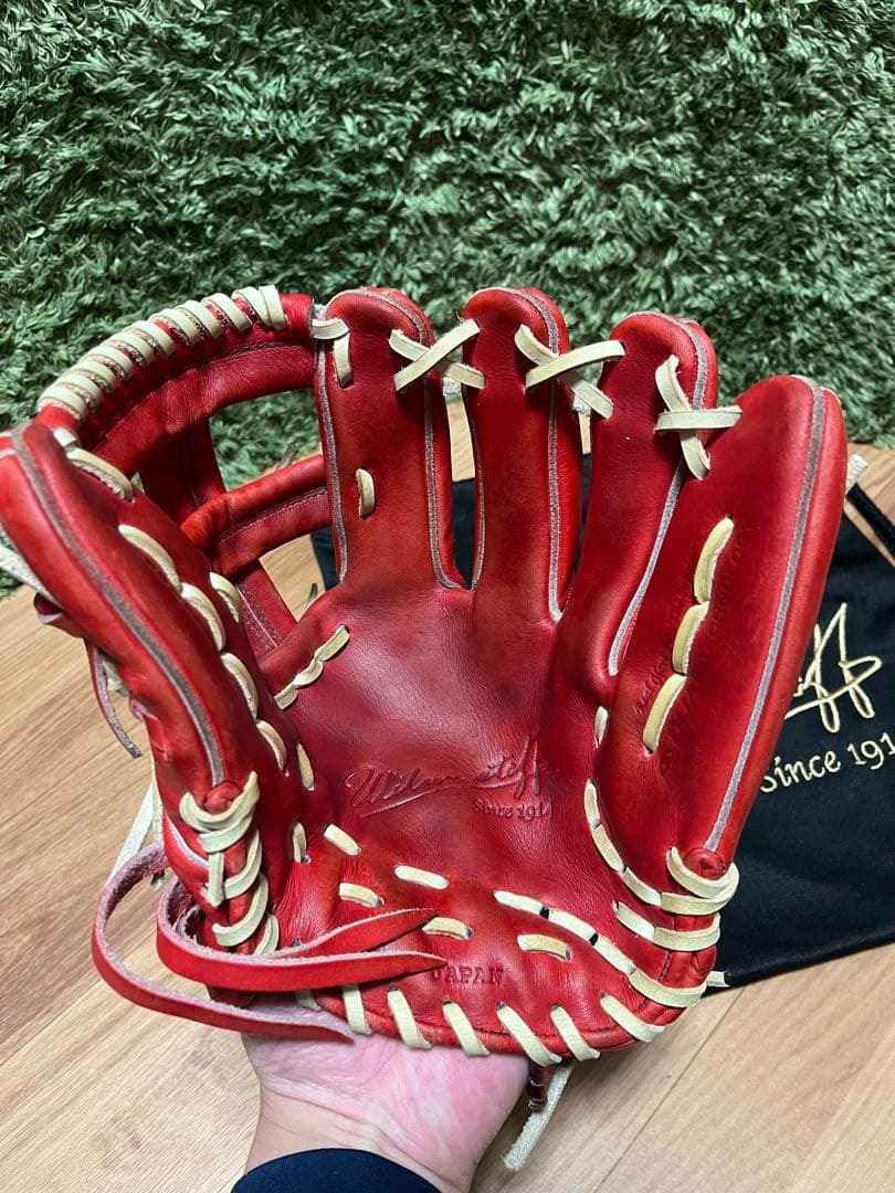 ウィルソンスタッフ デュアル 硬式内野手用DK型 Eオレンジ×キャメル