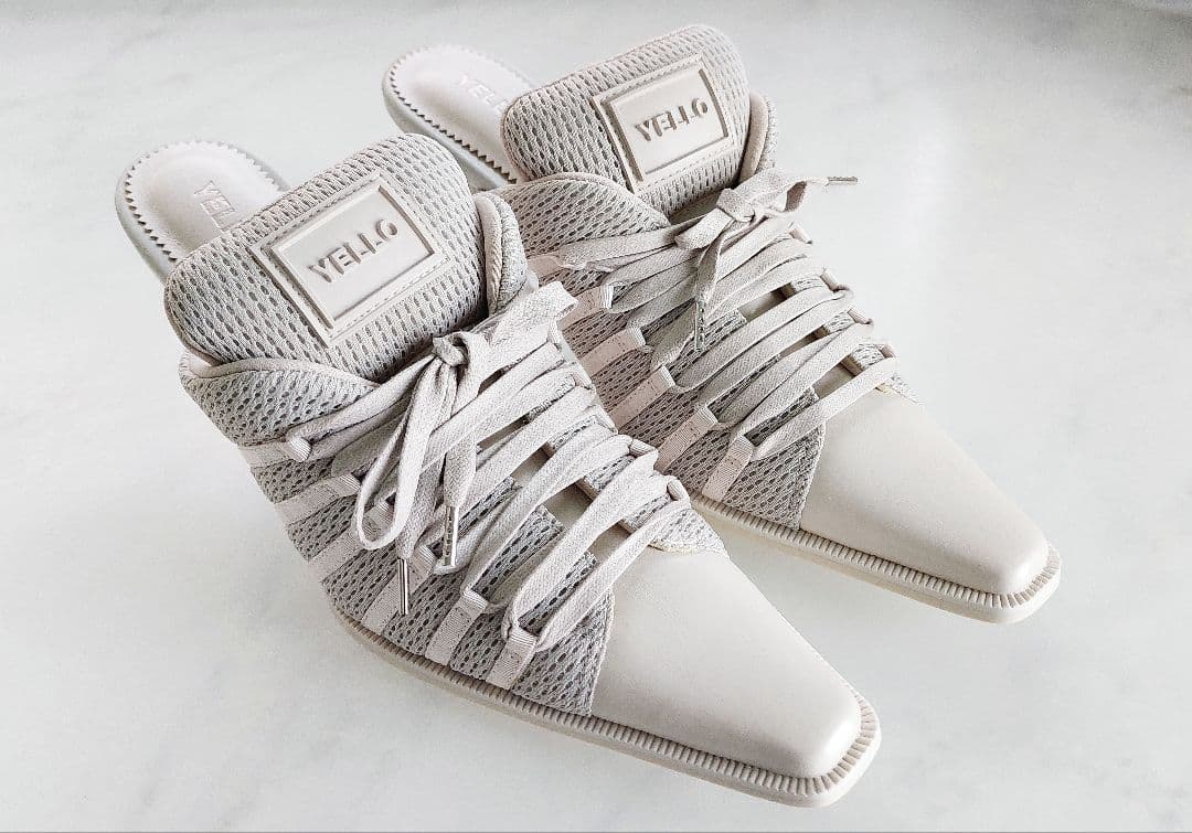 まこ【美品】YELLO スニーカーミュール グレーXL 25.5