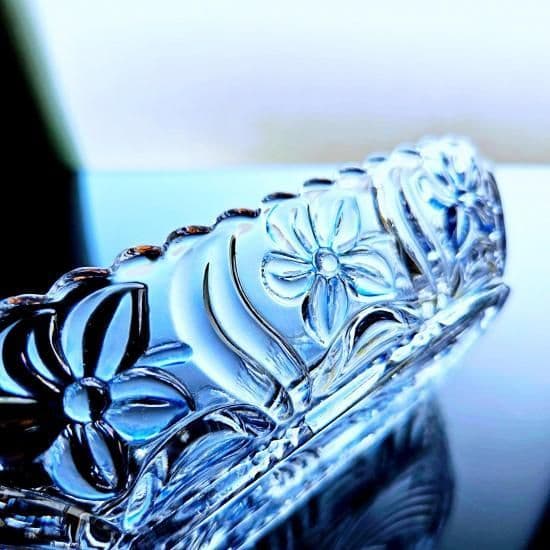 輝くオールドサンルイ すみれのロングトレイ【20世紀初頭】長皿