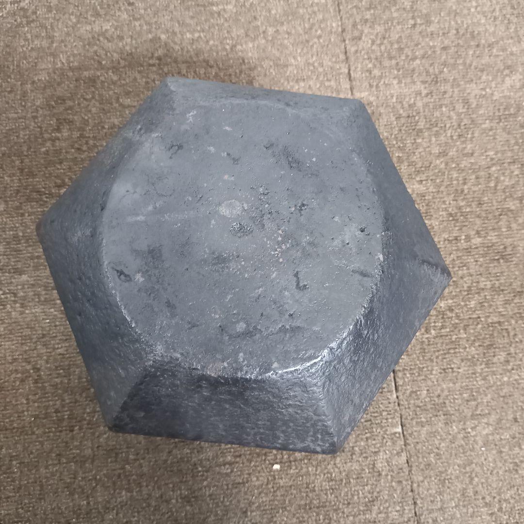 鉄製 六角形 茶釜 銅製蓋付き 時代物