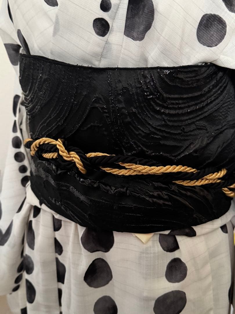 大人兵児帯【漆黒】【チョコメタル】のセット