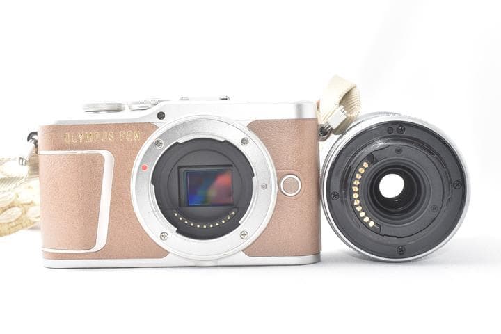 オリンパス OLYMPUS PEN E-PL9 ブラウン 望遠レンズ付き
