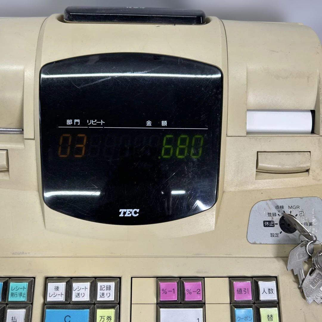 テック 電子レジスター MA-600 説明書付き レジスター TEC ジャンク品