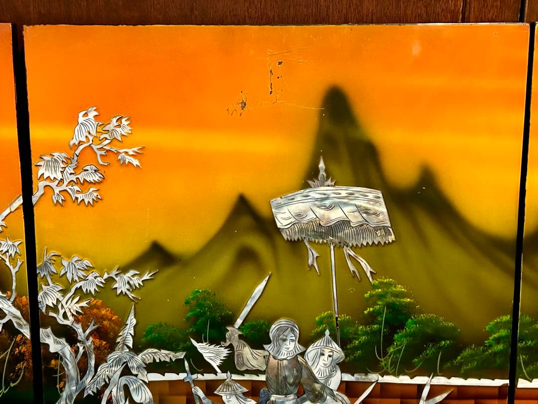 あまりにも…アジアン‼️東洋‼️エスニック‼️貝 画⁉️壁画/壁掛け/ウォールデコ