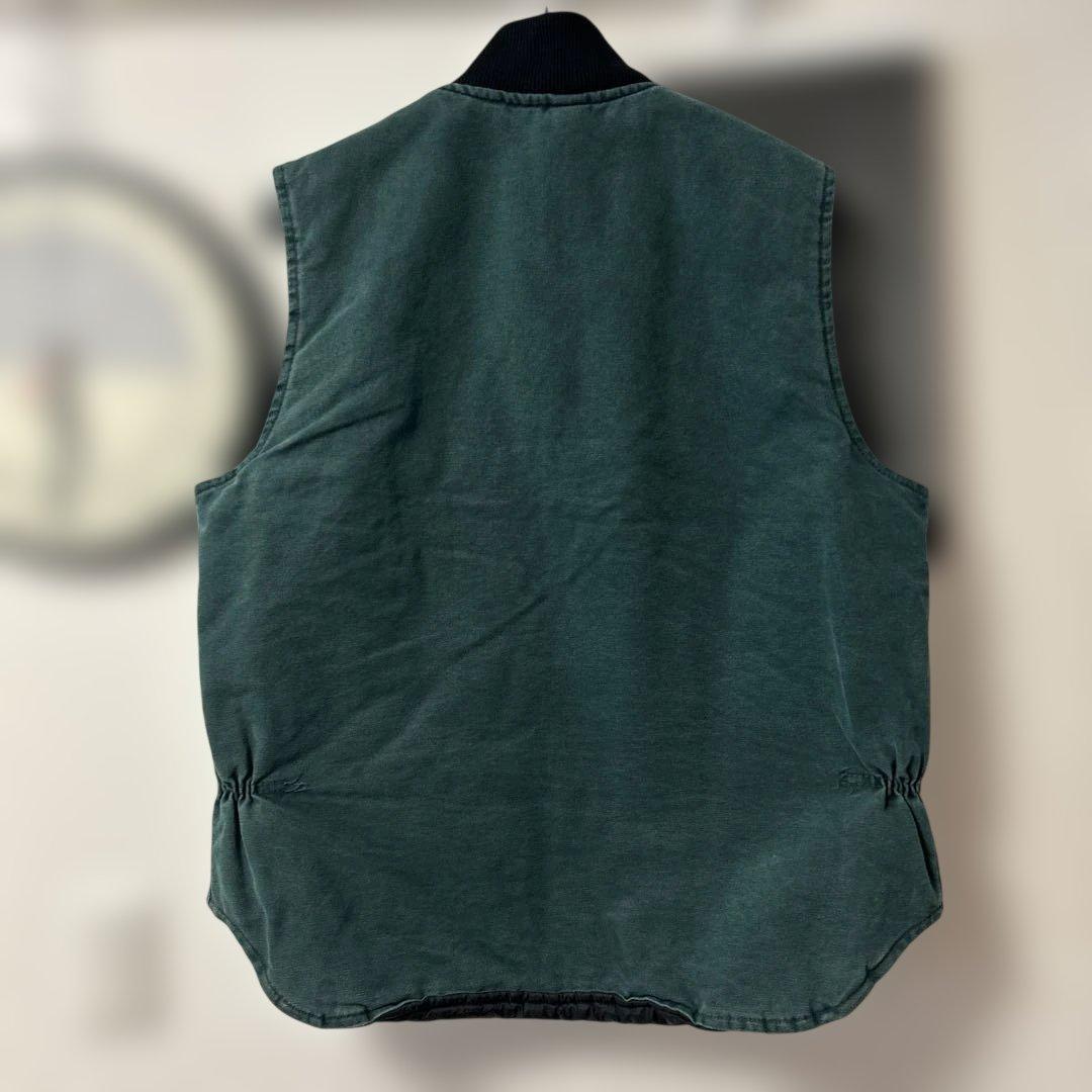 Carharttダック ベスト made in usa グリーン