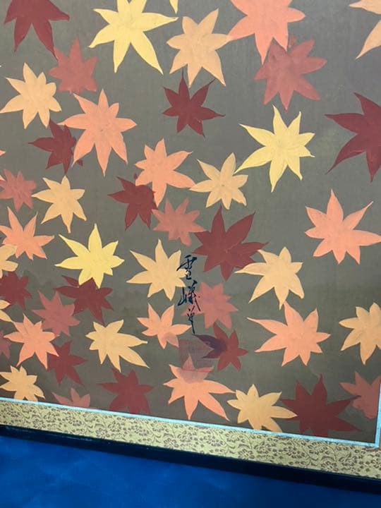 屏風　小屏風　紅葉づくし　鳥　インテリア