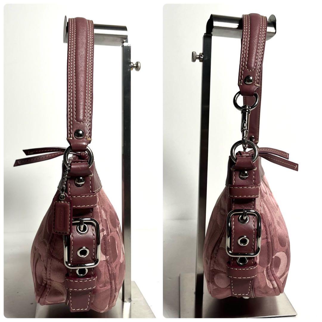 バッグ Coach Signature One Shoulder Pink