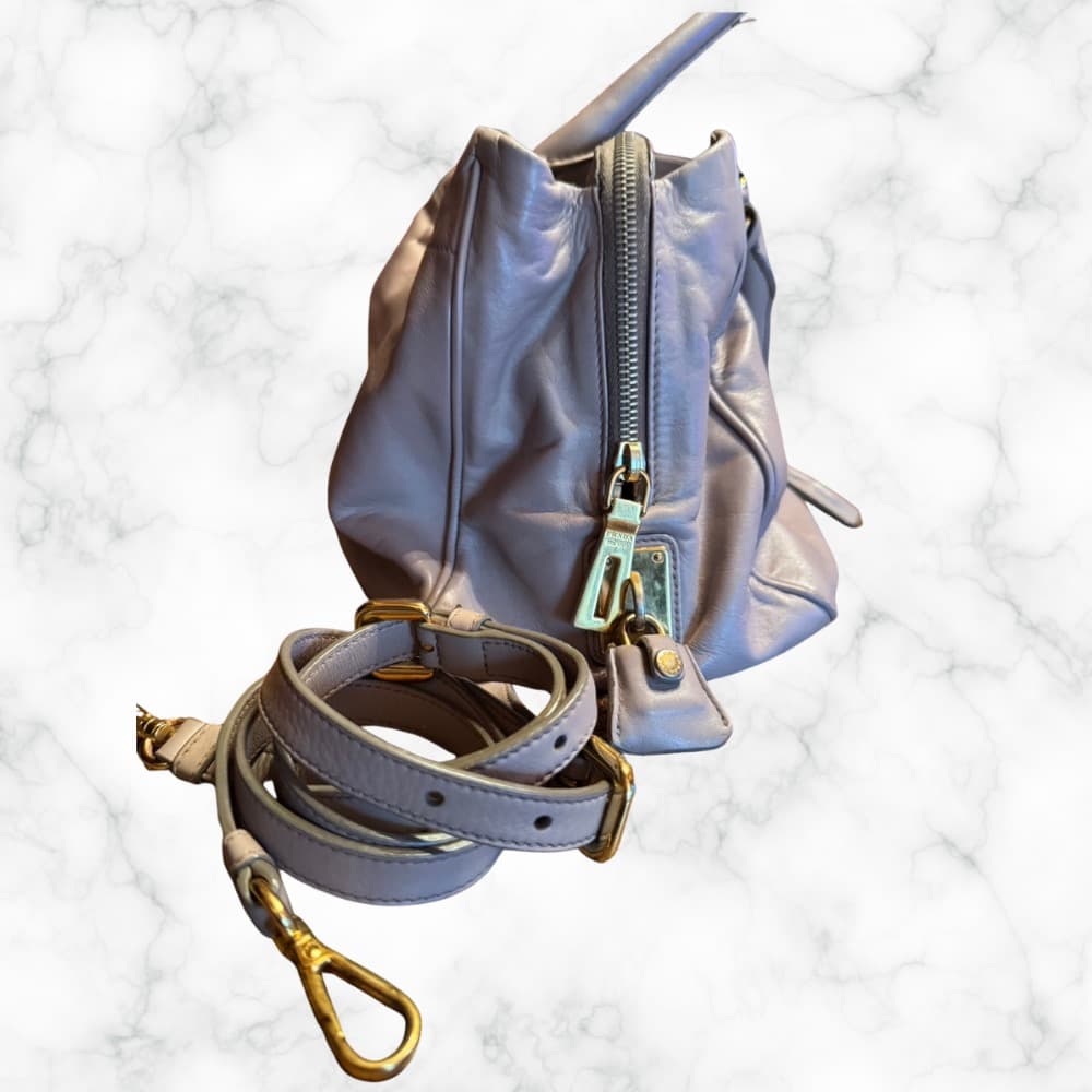 PRADA⭐︎リボンレザー２WAYバッグ⭐︎ベージュ⭐︎