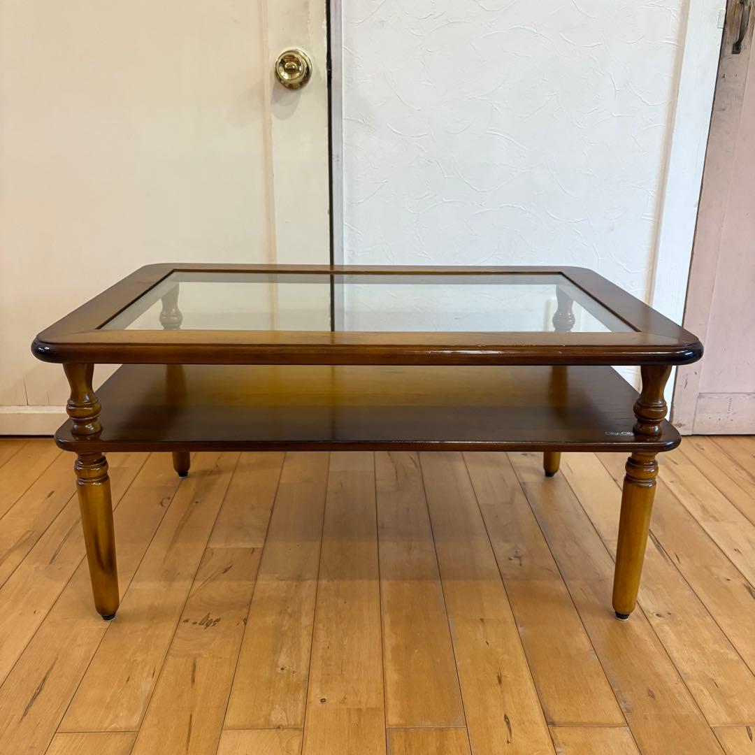 ☆昭和レトロ☆アンティーク　コレクションテーブル　ニチハン　コーヒーテーブル