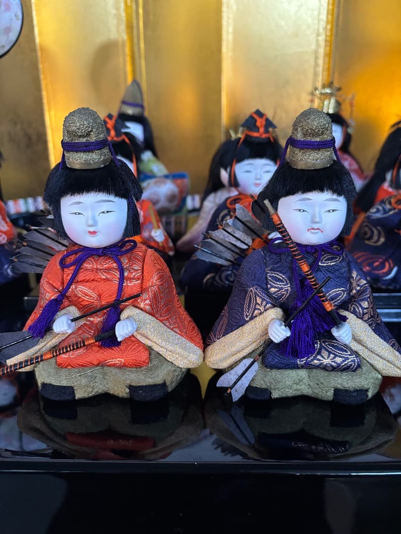 祐月作　木目込み人形　15人揃い