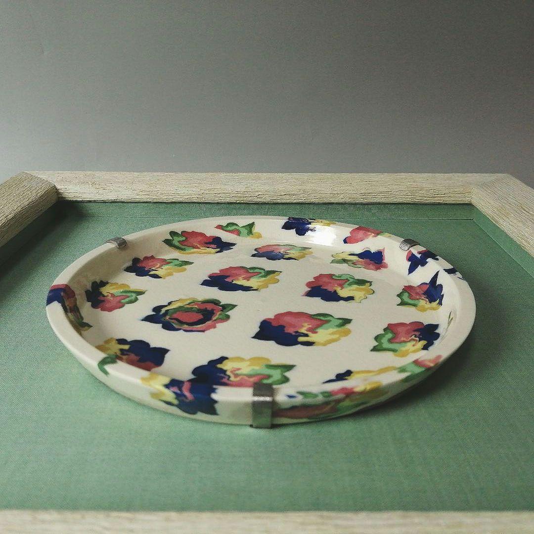 人間国宝　松井康成　萃瓷練上　華雲文皿　額装　飾皿　すいじ練上皿　骨董