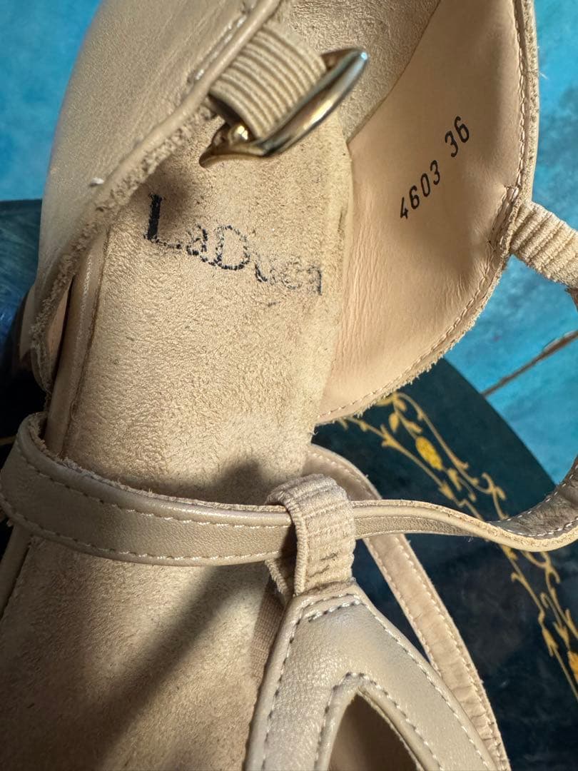 LaDuca ベージュ社交ダンスシューズ