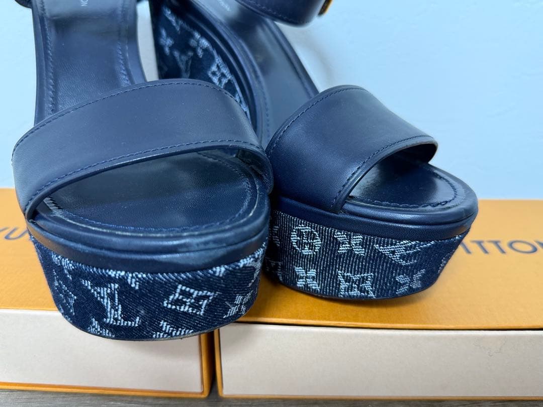 【美品】ルイヴィトン モノグラム サンダル 38½