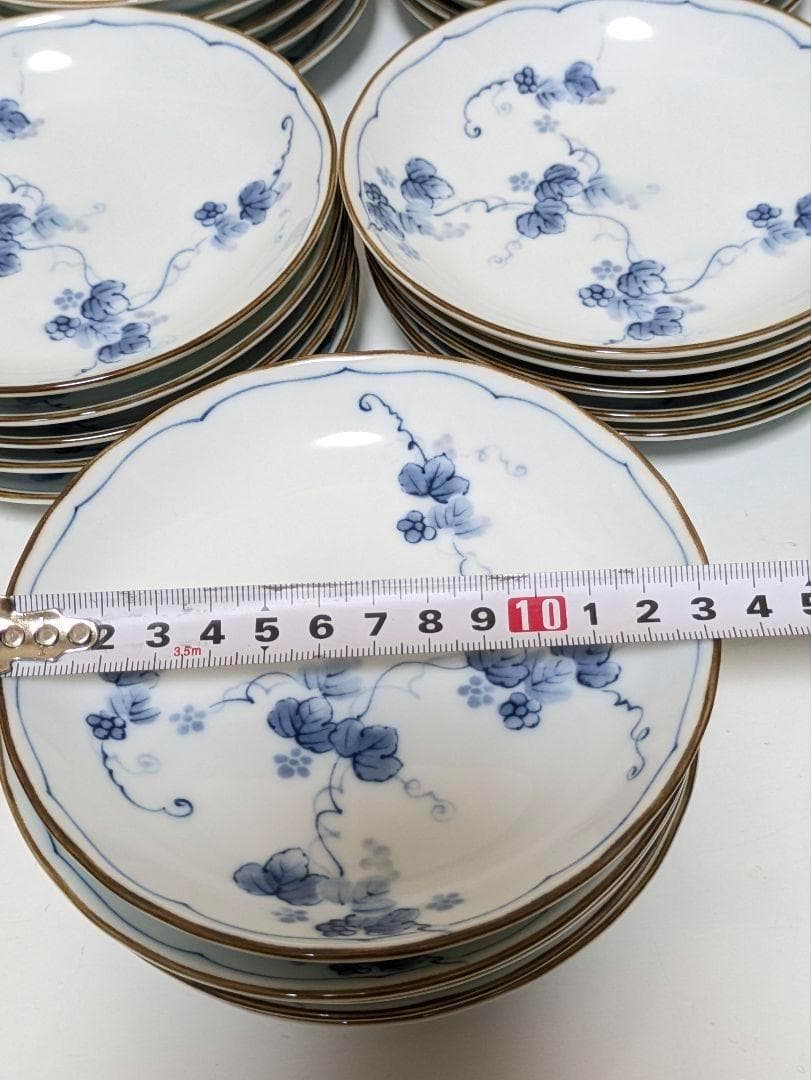 【新品未使用】美濃焼 つたぶどう 小皿 取り皿 13cm★40枚★バラ売り可