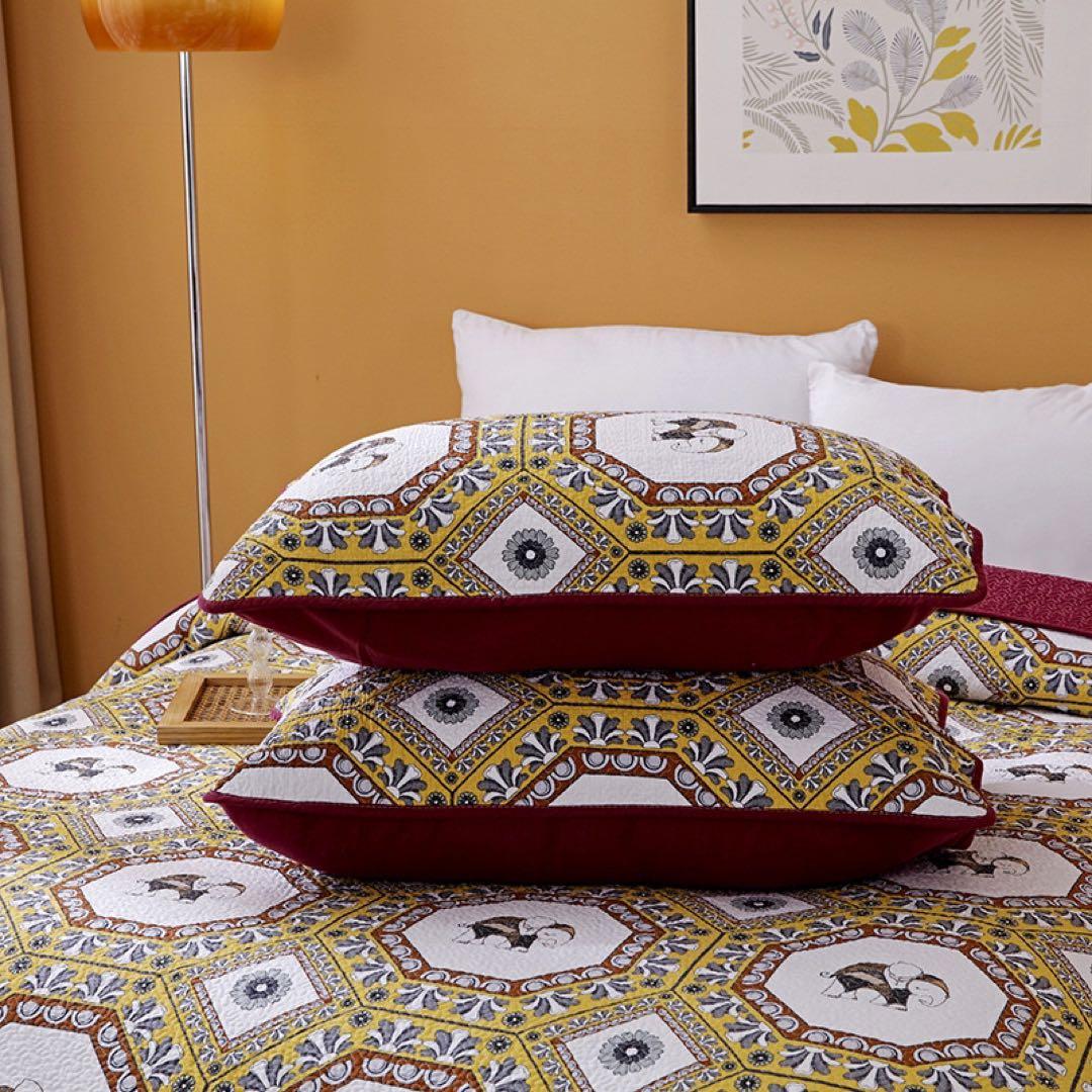 キルトベッドカバー3点セット綿マルチカバー キルティング 283