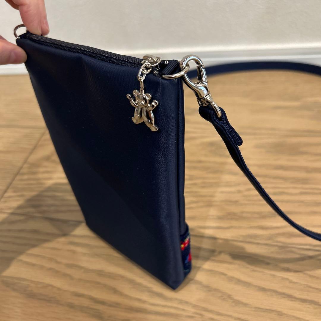 学校フェイラー　ネイビー スマホショルダーバッグ ハイジ柄