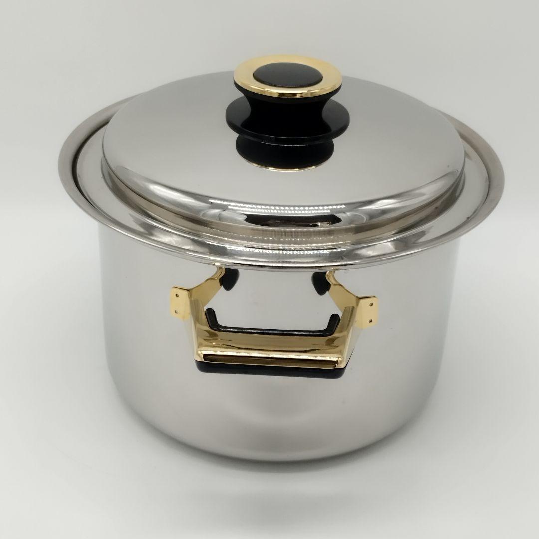 【美品】タッパーウェア　レインボウクッカー　21cm寸胴鍋　両手鍋　IH対応