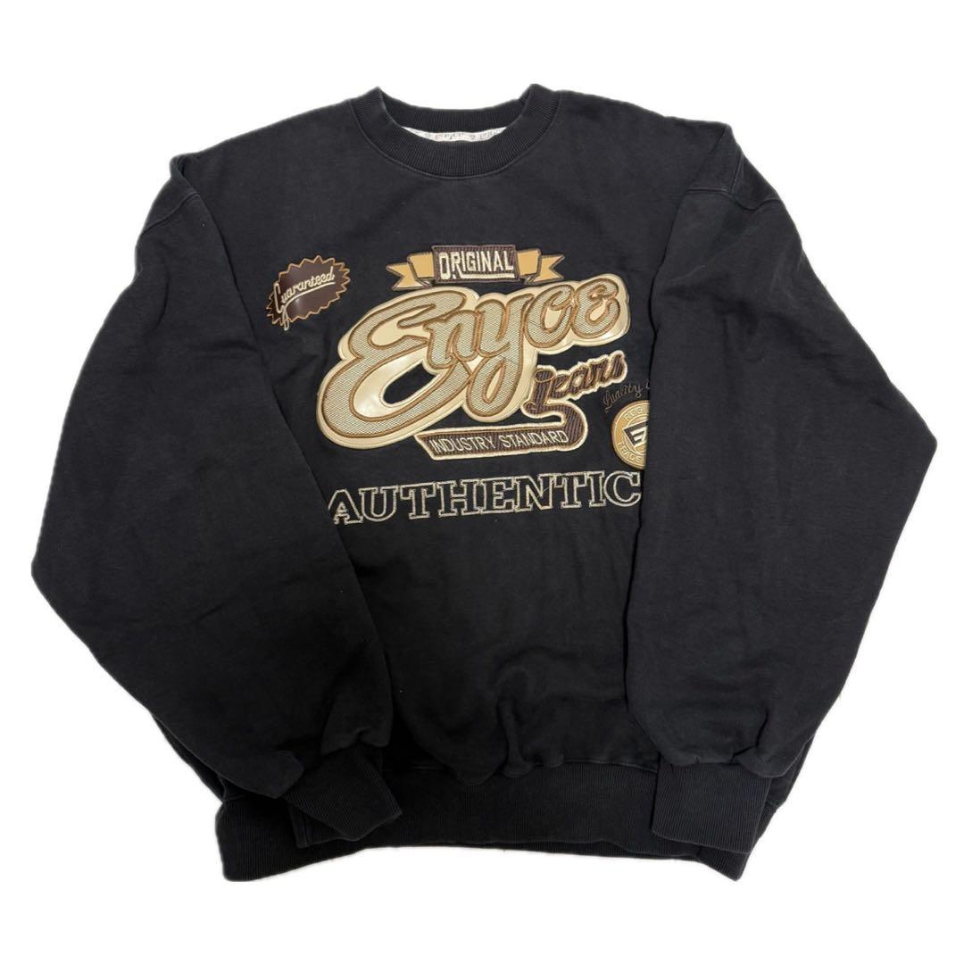 激レア【Enyce】エニーチェ ビッグロゴワッペン トレーナー 黒 サイズXXL