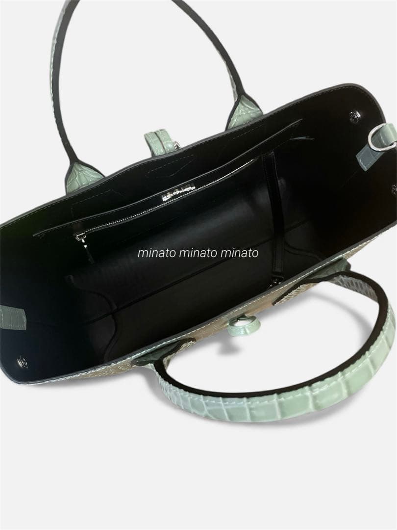 モウメンマーベリック 未使用級ロンシャンクロコルロゾトップハンドルバッグ