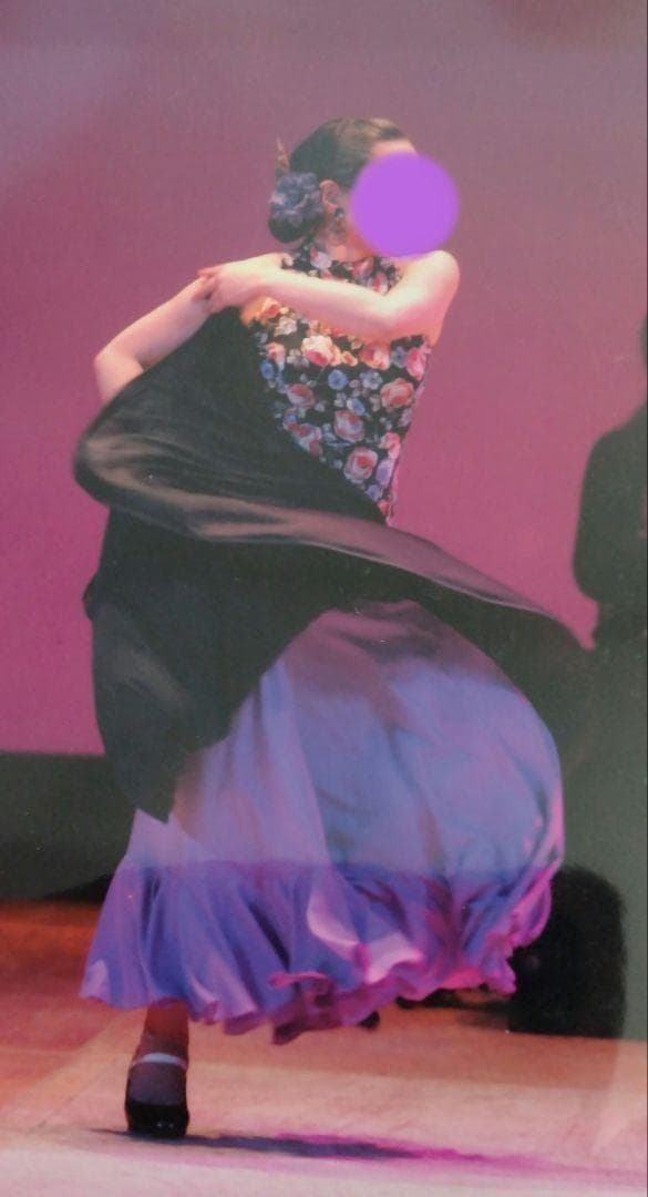 ハンドメイド フラメンコ スタンドカラー アメリカンスリーブ 発色〇スペイン製布