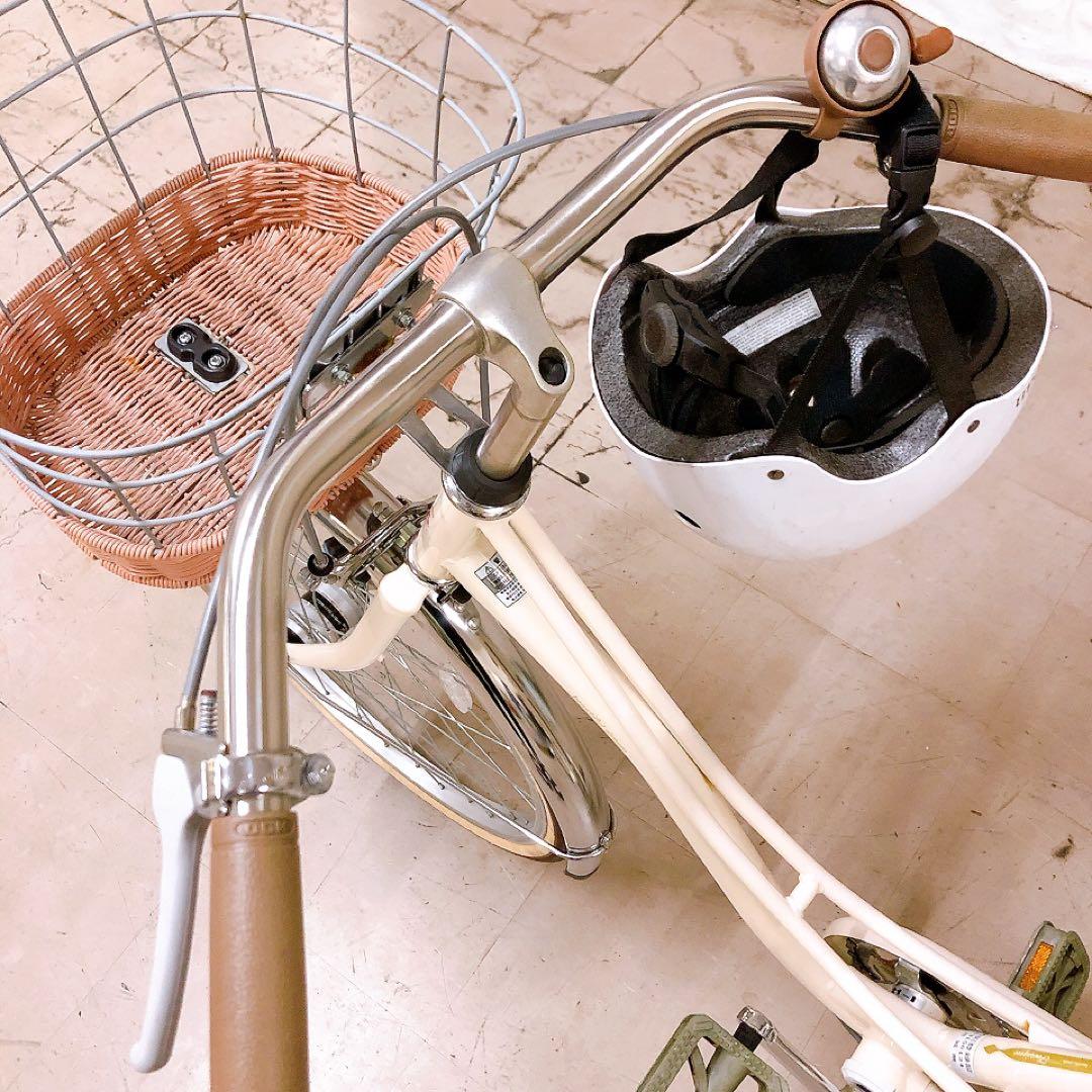 フェリーク ジュニア 自転車24インチ アンティークホワイト ヘルメット付き