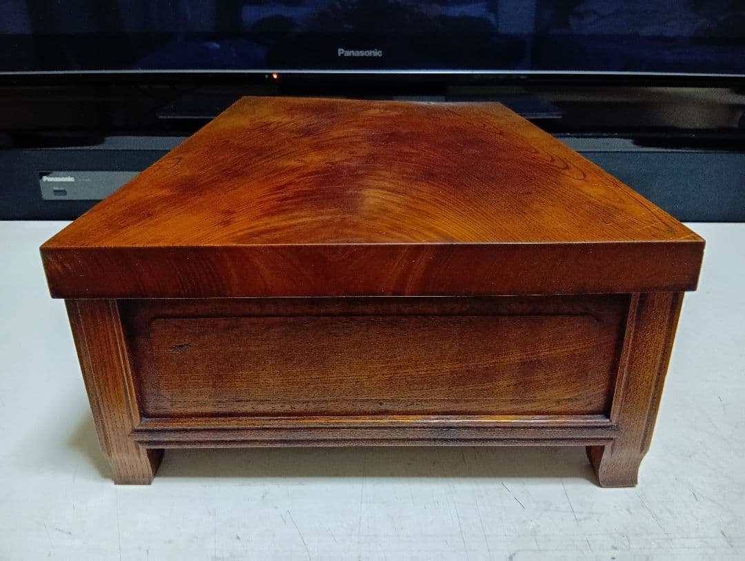 希少　明治期　欅　一枚板　からくり細工　引き出し付き　飾り台　サイドボード