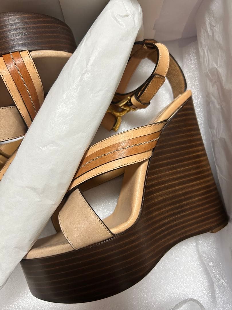 【Chloe 】クロエウェッジソールサンダル 新品未使用22.5センチ