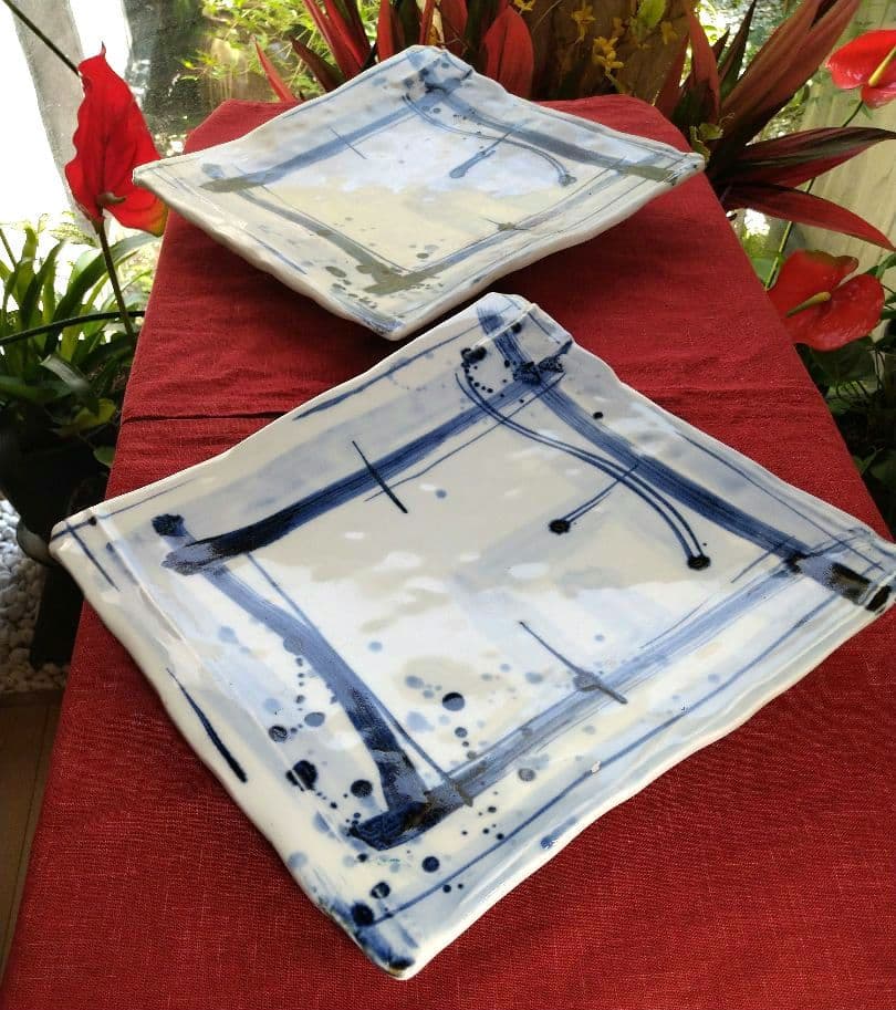 ♦ブロが選ぶ【高級皿・人気の美濃焼・ 庄右ェ門作】デザイン【扇型超特大皿】１皿