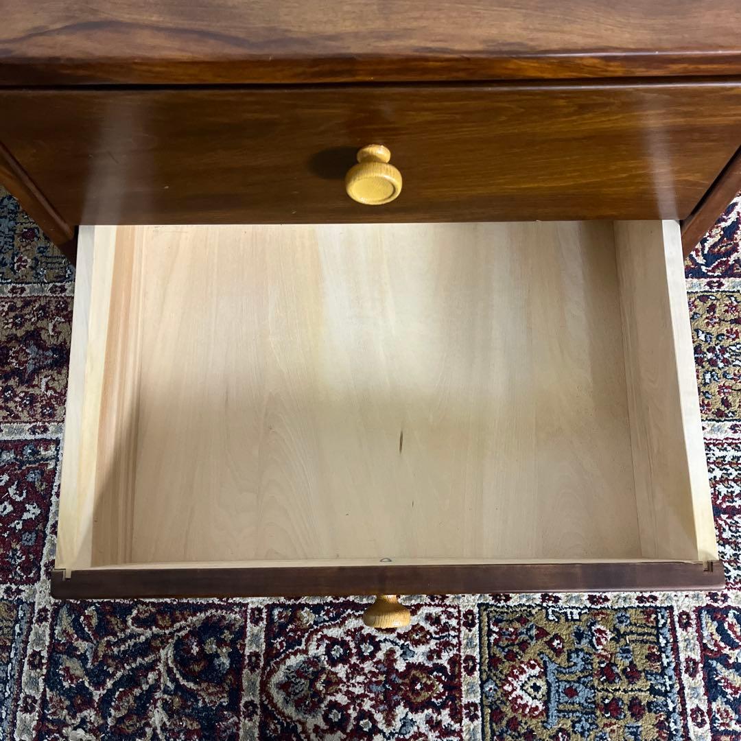 古家具 大きめのサイズ◼︎深谷木工 引き出し3杯 整理棚 収納棚 木製家具