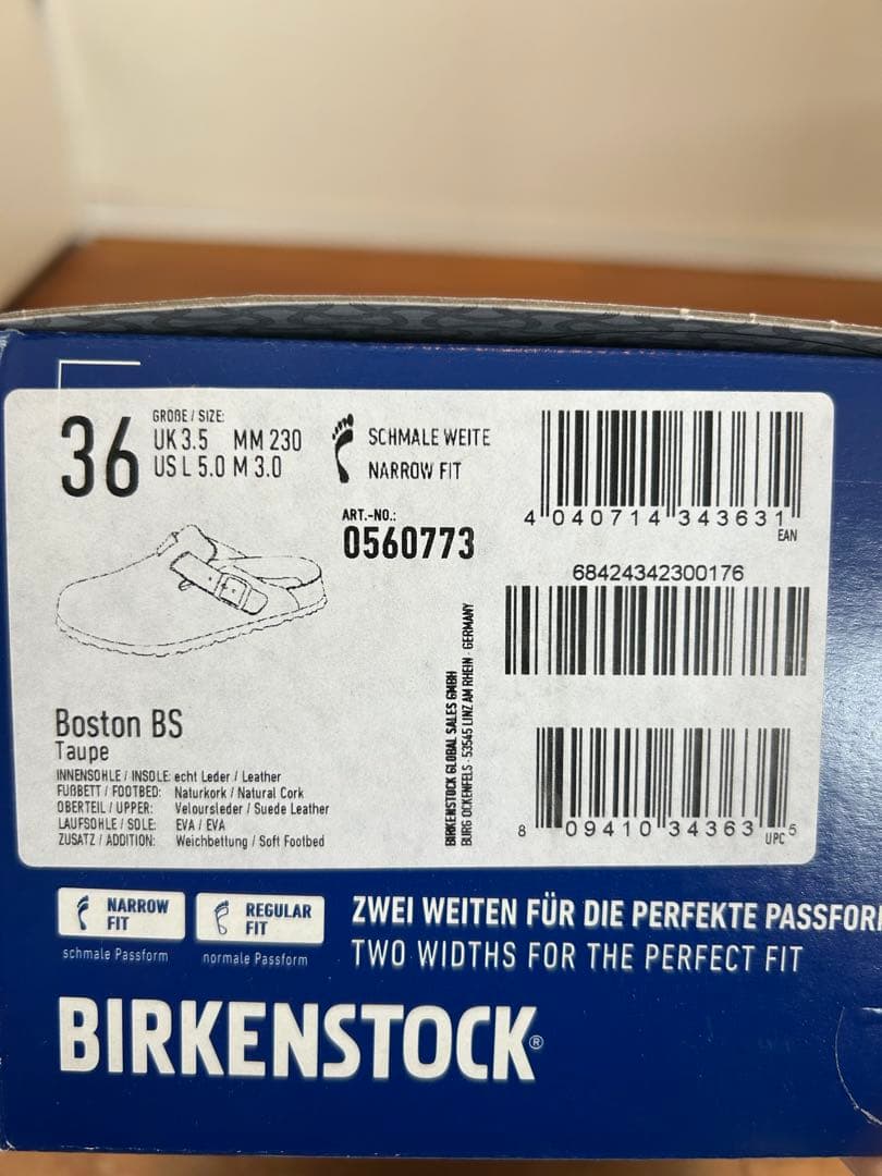 国内正規品BIRKENSTOCK BOSTON TAUPE スエード 36 23