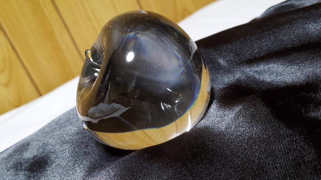 正規レア ウェッジウッド リンゴ クリスタル ペーパーウェイト アップルオブジェ