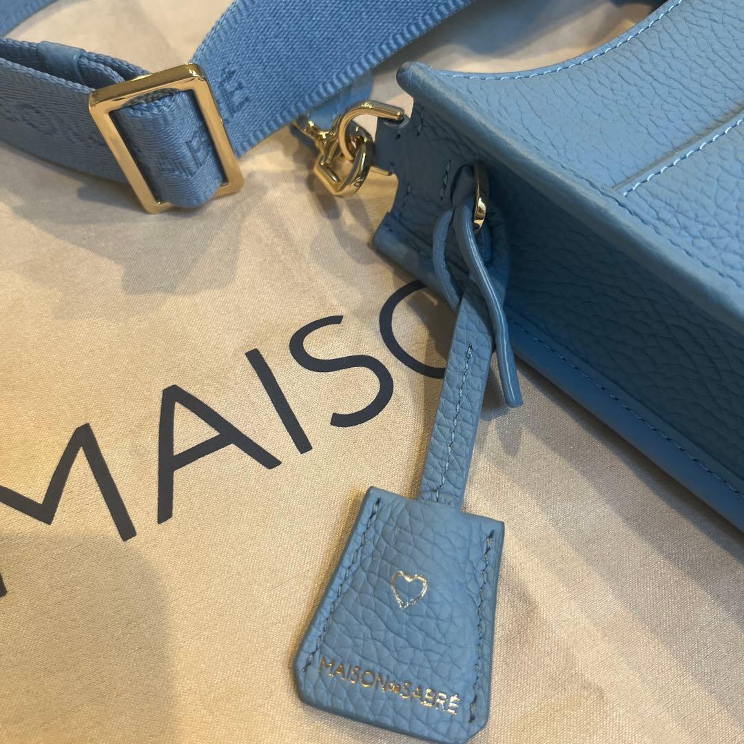 【美品】MAISON de SABRÉ 水色ショルダーバッグ　　メゾンドサブレ