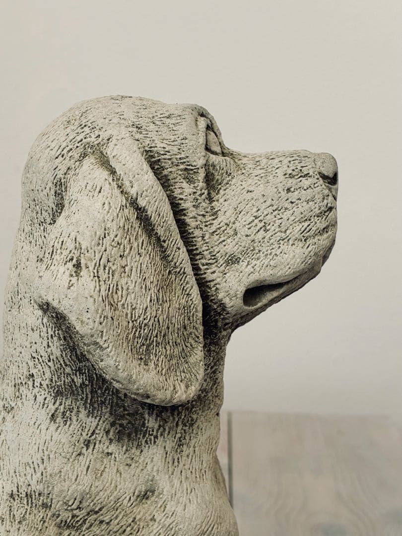 ワンダーデコール　Dogs ガーデンオーナメント　お座り子犬　スパニエル