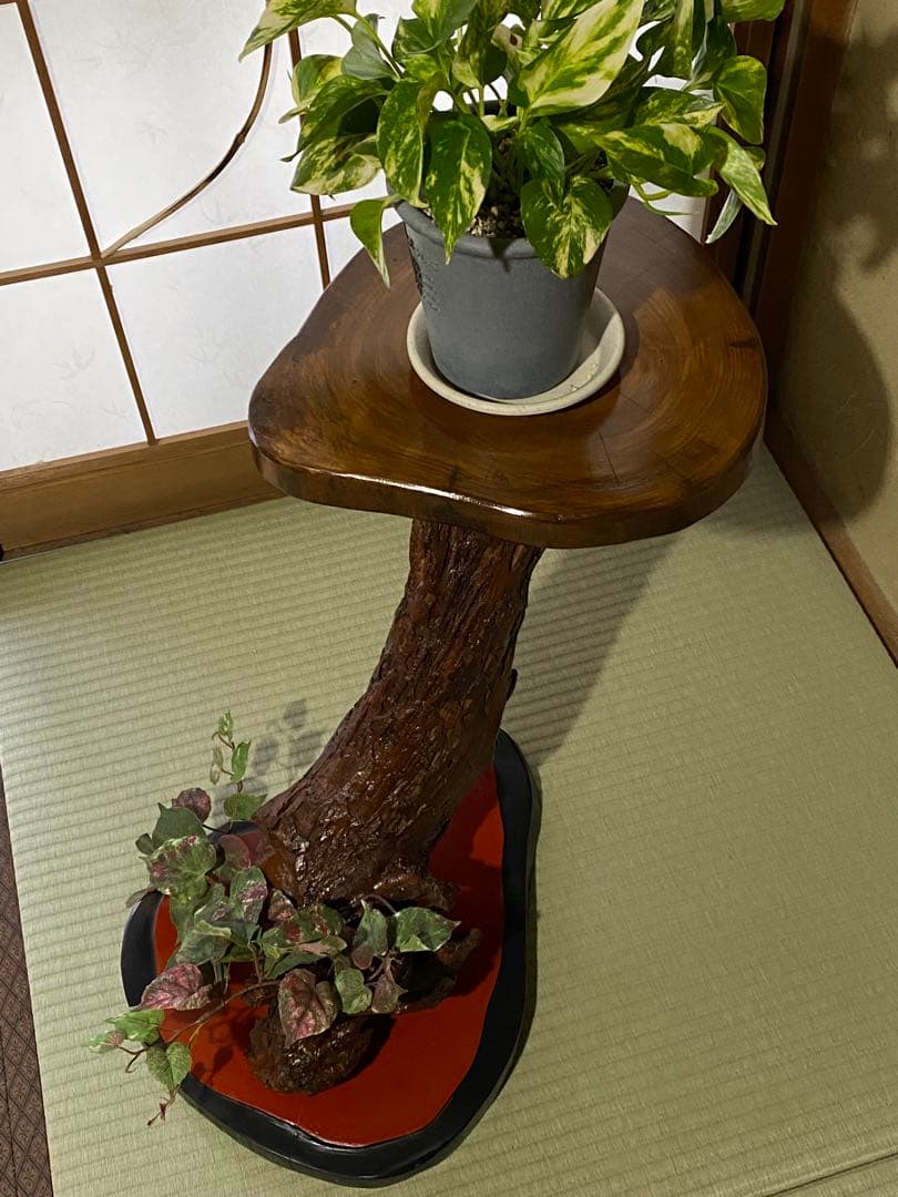 盆栽台　天然素材