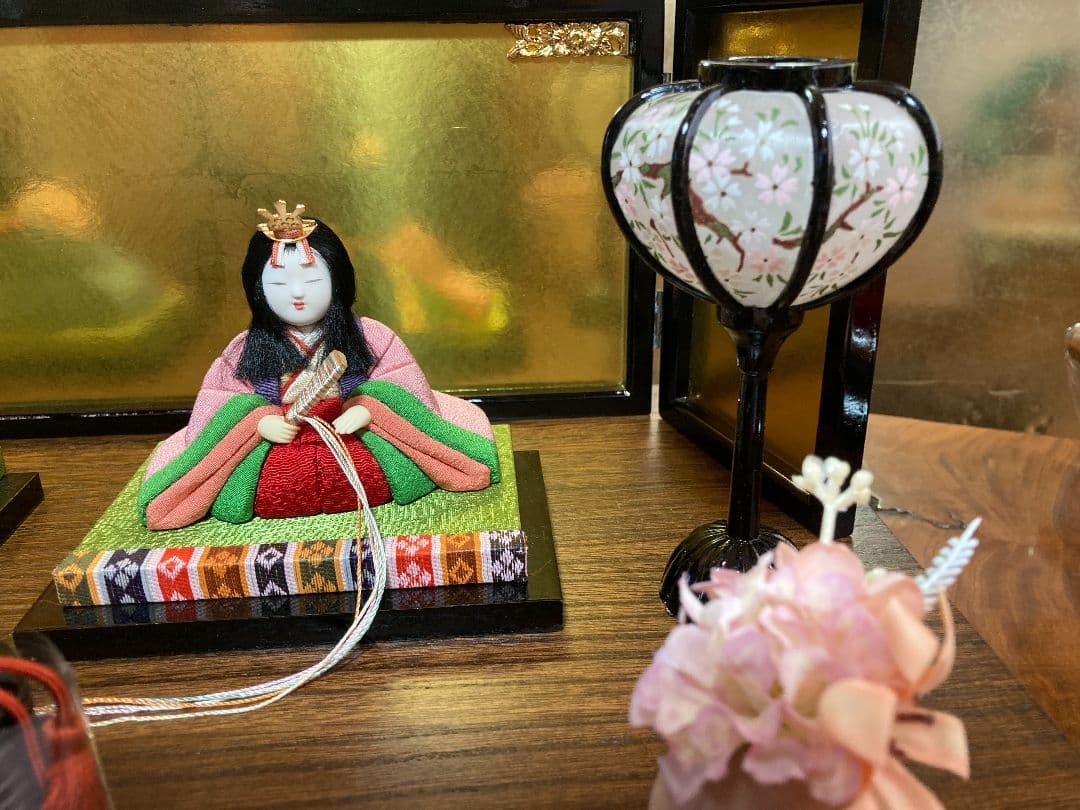 【一点限り】木目込み雛人形　平飾り　M2
