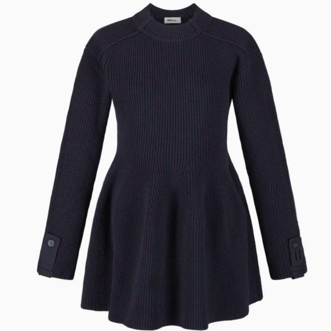 WILLOW DRESS bibiy. 新品 ネイビー ニットワンピース