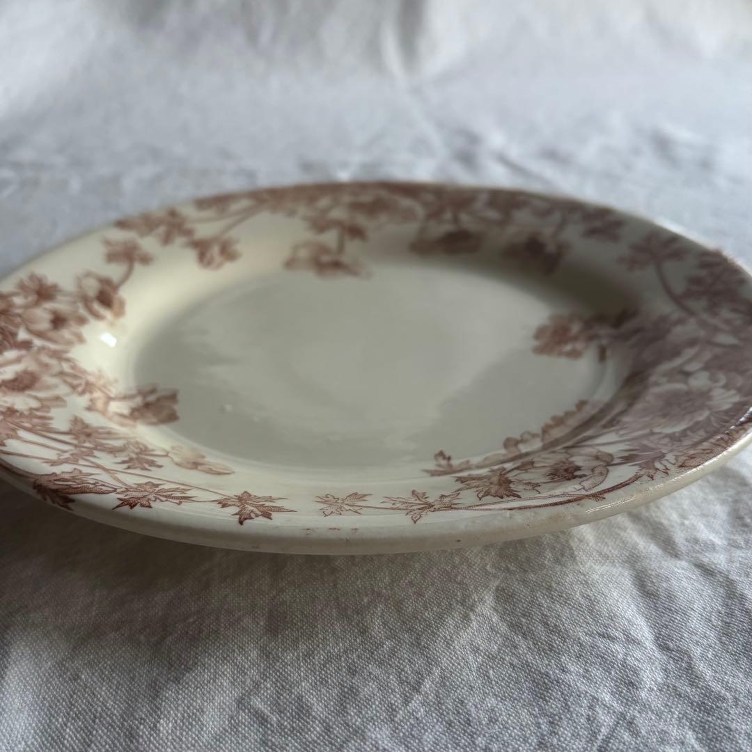 フランスアンティーク ジアン Anemones プレート2枚セット