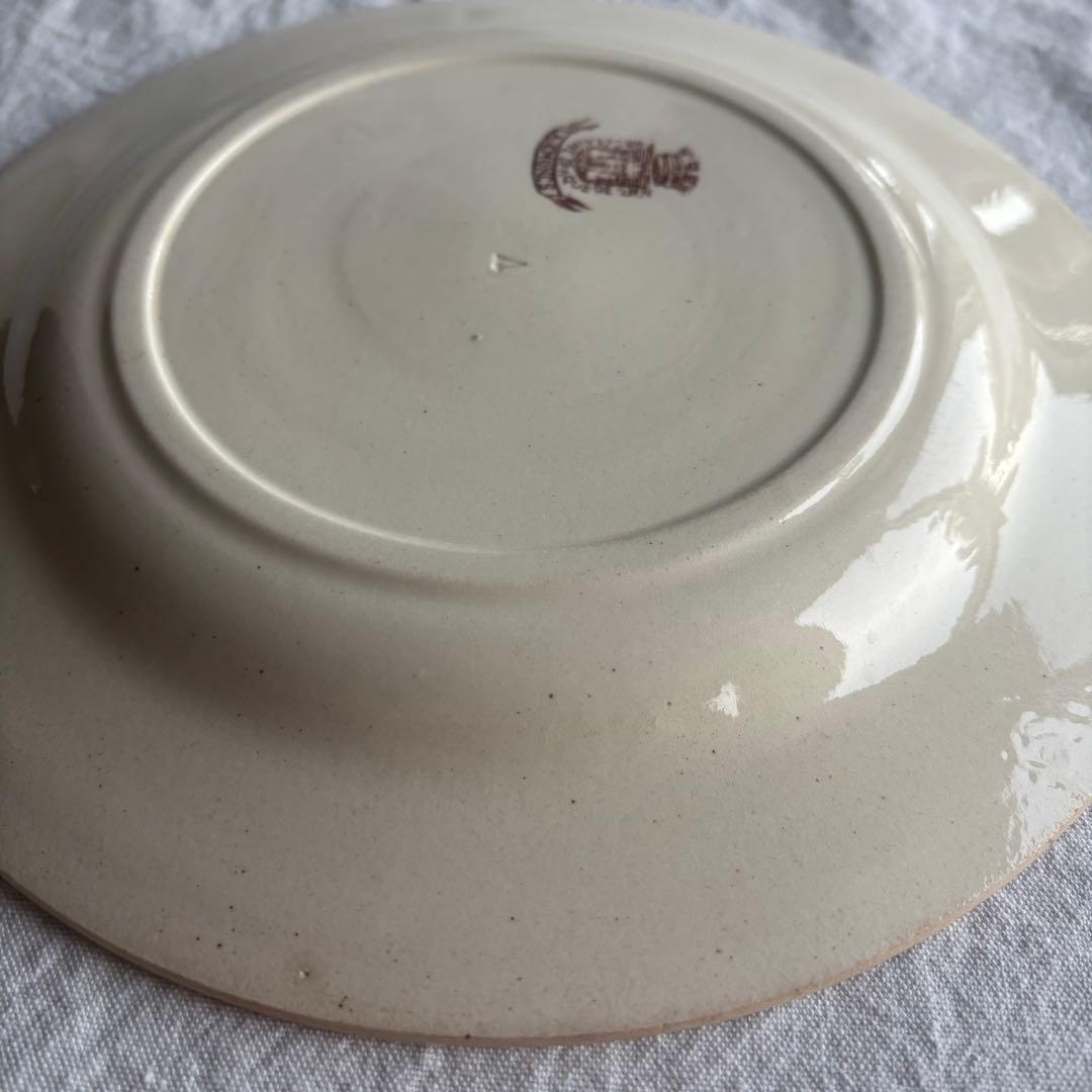 フランスアンティーク ジアン Anemones プレート2枚セット