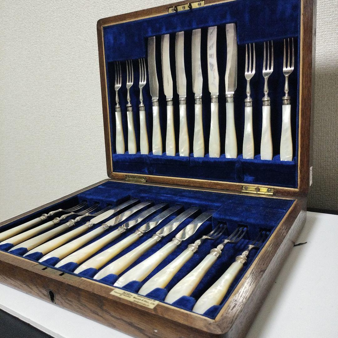 も*ん様 300円スタート❗️ヴィンテージ‼️ マザーオブパール製カトラリーセッ