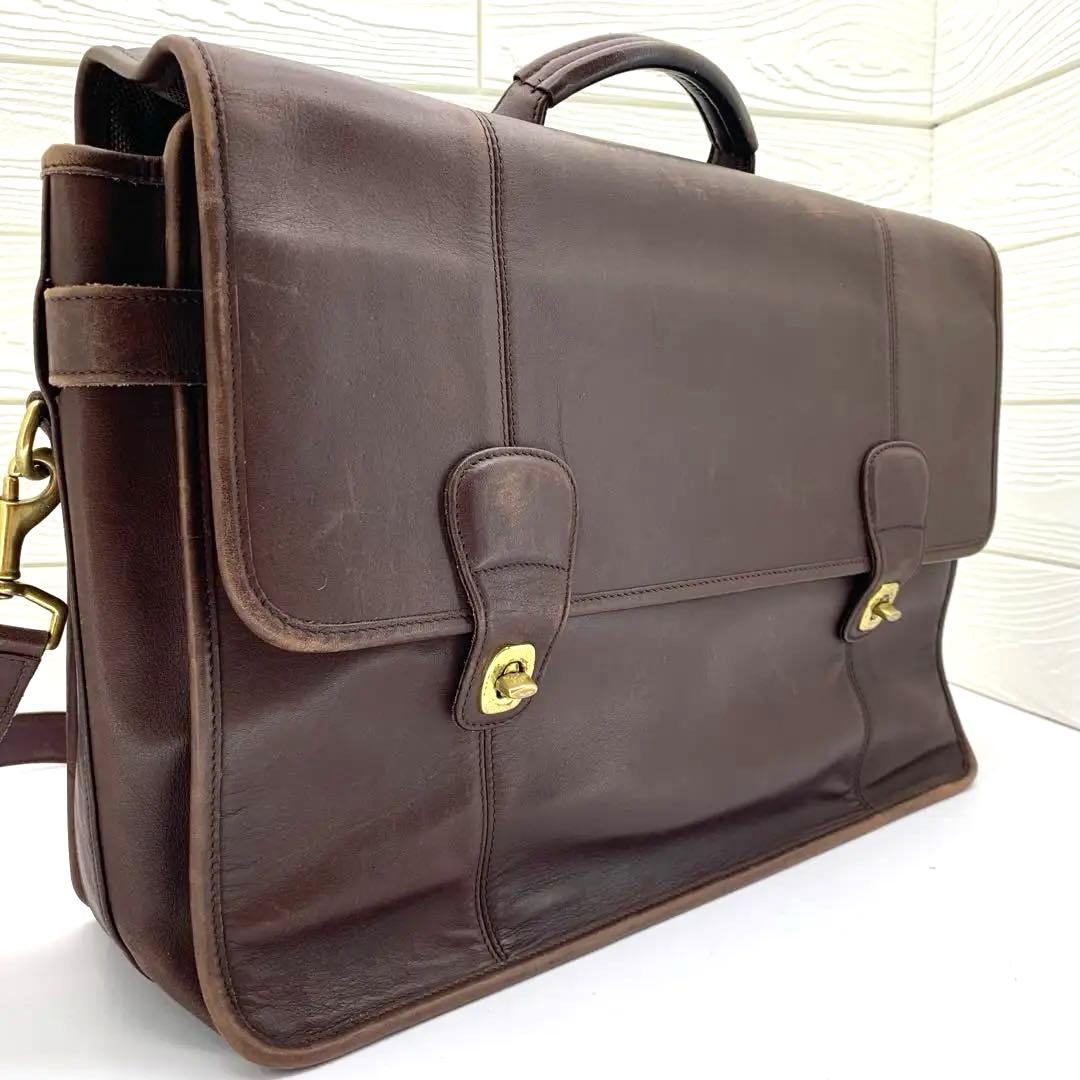 COACHオールドコーチ レザー 2way ビジネスバッグ 0546 ブラウン