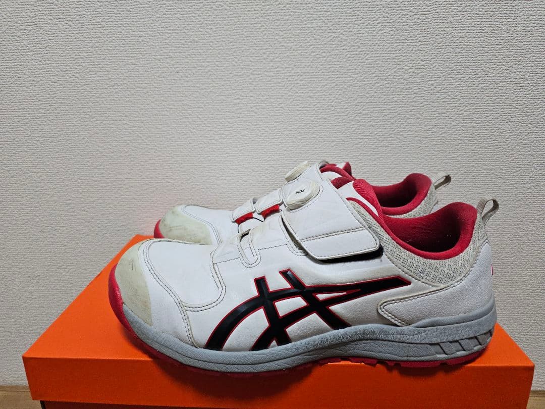 ASICS 安全靴 28㎝ BOAシステム ホワイト/レッド