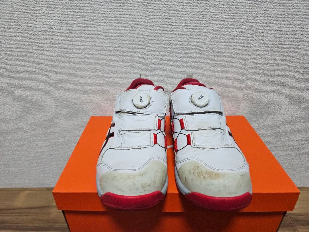 ASICS 安全靴 28㎝ BOAシステム ホワイト/レッド