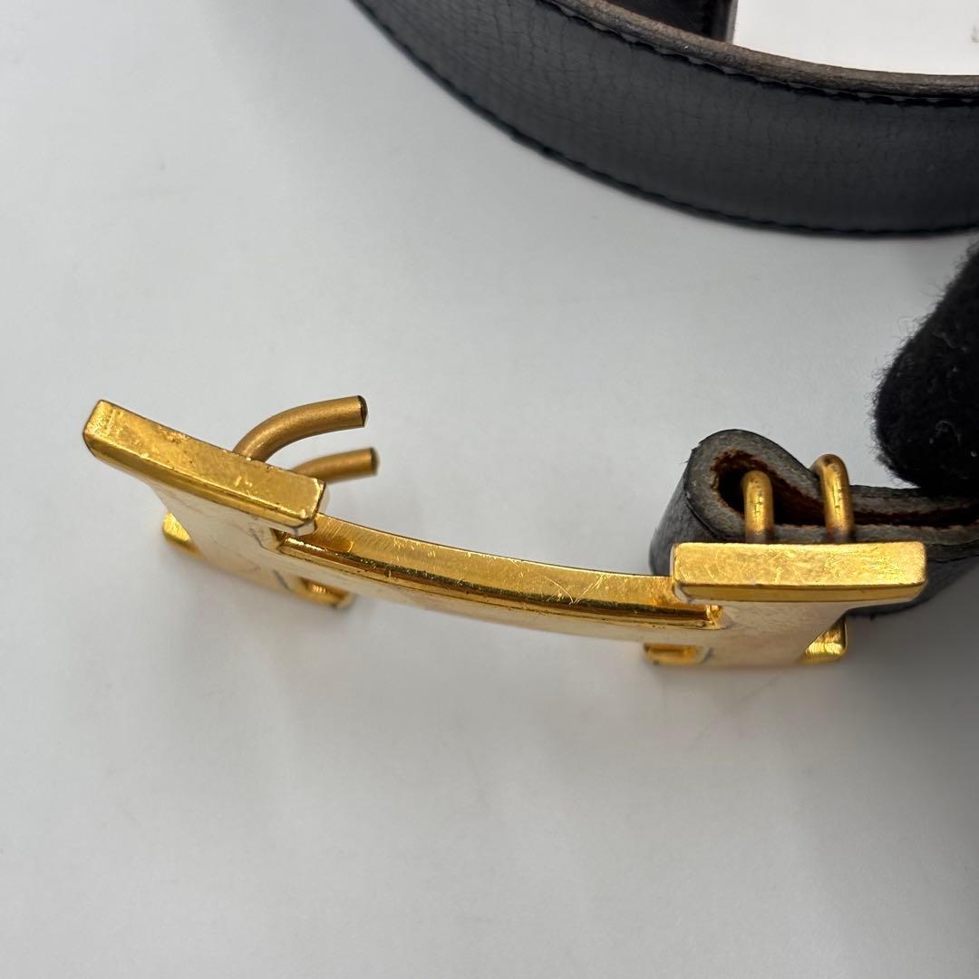 HERMES エルメス コンスタンス Hバックル ボックスカーフ レザーベルト