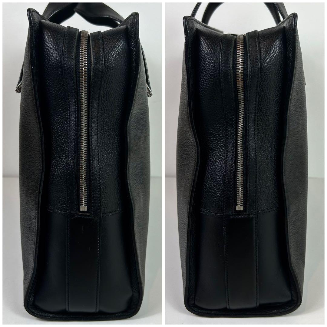 現行・美品✨カルティエ ビジネスバッグ レザー 本革 ブラック A4可 大容量