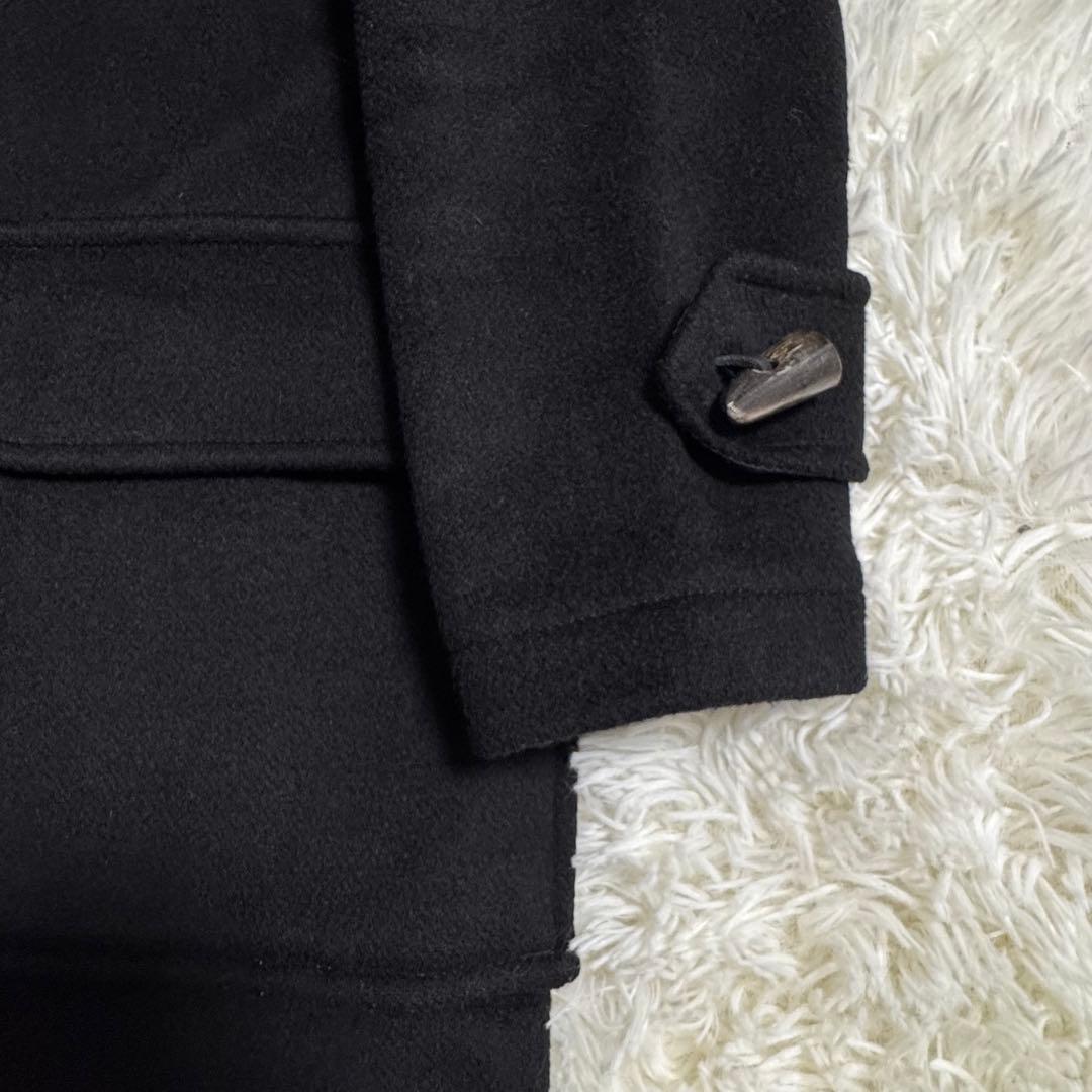 Gloverall ダッフルコート チェック フード 水牛トグル ブラック M