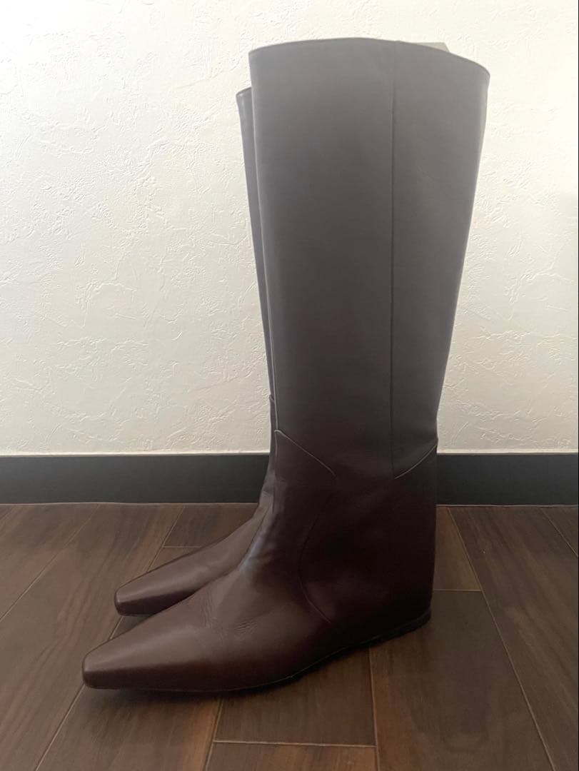 人気サイズ◎美品！CORSOROMA9 ワイド ロングブーツ インソール 38